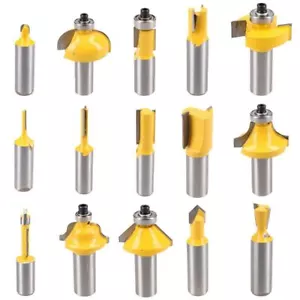 Taglierina punte router TCT gambo 1/2" punta carburo di tungsteno profili lavorazione legno - Foto 1 di 12