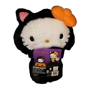 RARE NEW HELLO KITTY HALLOWEEN HOODED BLANKET HOODIE 30" X 50" SUPER SOFT SANRIO - Picture 1 of 5
