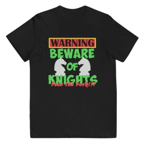 Chess T-Shirt Youth Unisex Short Sleeve "Fear the Fork" Design - Picture 1 of 11