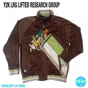 Y2K LRG Lifted Research Group Men Track Jacket Brown Size XL Roots Hip Hop 2000s - Picture 1 of 8