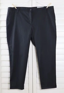 TALBOTS NWT $89 Girlfriend Chino Tapered Ankle Pants in Solid Black Size 22W - Picture 1 of 5