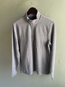 NWT J.Crew Half Zip Fleece Sweater S Gray AA667 - Picture 1 of 6
