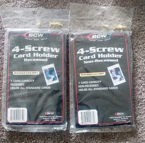 BCW CARD HOLDER 4 X 4 SCREW STANDARD CARD 20PT RECESSED CARD AREA - Picture 1 of 1