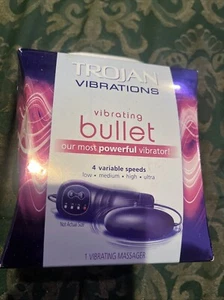 Trojan Vibrations Vibrating Bullet Personal Massager New- Remote Control - Picture 1 of 3