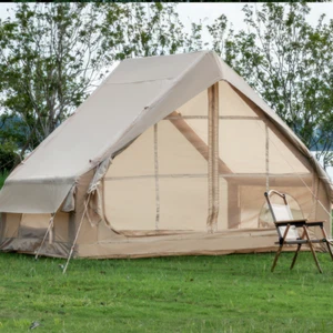4-6 Person Inflatable Glamping Tent Waterproof,Easy Setup,12 Mesh Windows w/Pump - Picture 1 of 17