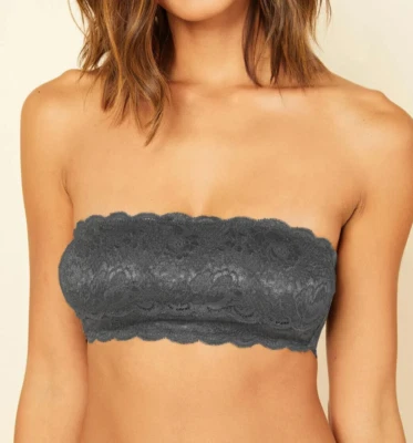 Nuevo con etiquetas Sujetador Italiano Cosabella Gris Antracita Nunca Digas Nunca Coquetear Bandeau Encaje S Foto 1 de 3