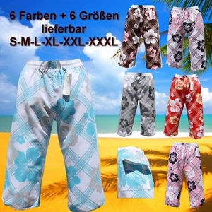 Cargo BADESHORTS BERMUDA HERREN DAMEN BADEHOSE Weiß Blau in S M L XL XXL XXXL - Picture 1 of 12