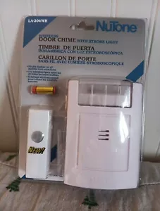 Nutone LA-204WH Wireless Door Chime W/Strobe Light Brand New Sealed White 🎁 - Picture 1 of 7