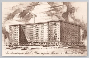 Postal de Leamington Hotel en Minneapolis Minnesota MN c1950s - Imagen 1 de 2