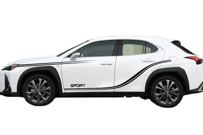 Calcomanías laterales gráficas de coche a rayas de carreras para Lexus IS250 RX300 línea de cintura Foto 1 de 4