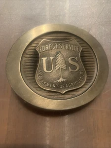 US FOREST SERVICE Department of Agriculture massive Bronze Gürtelschnalle - Bild 1 von 8