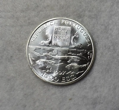 PORTUGAL 1000 ESCUDOS 1997 BU MONEDA CONMEMORATIVA GRANDE PLATA (stock# 85) Foto 1 de 2