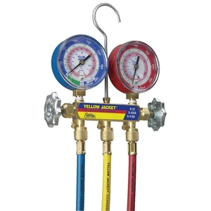 YELLOW JACKET 42004 Manifold Gauge Set,5 ft L,3 1/8 in Gauge 38D864 - Picture 1 of 1