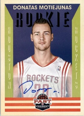 2012-13 Panini Past and Present Signatures #177 Donatas Motiejunas Auto - BSK - Image 1 of 2