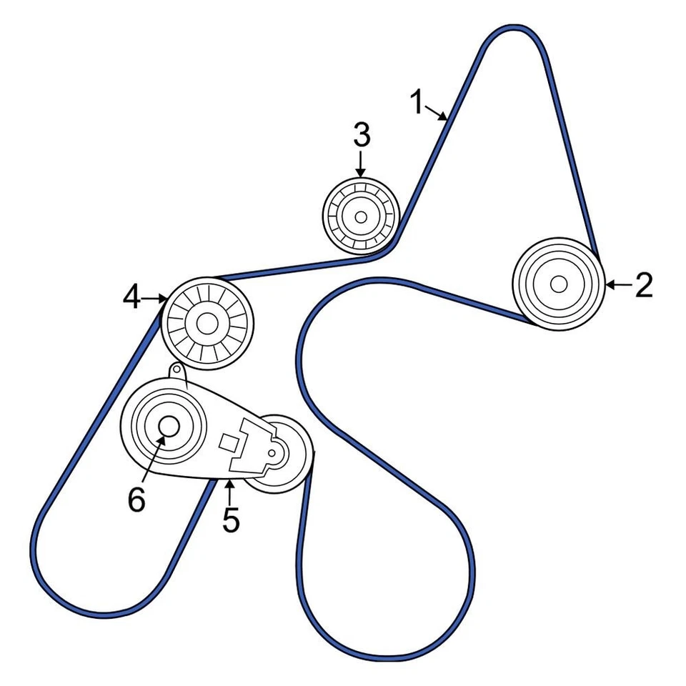 For Dodge Nitro 2007-2011 Dodge 53013864AC Serpentine Belt Foto 1 de 1