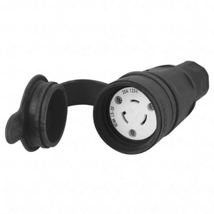 HUBBELL HBL27W47BK WT LckCon,Strt;20 A;Black,Elstmr,L5-20R 39AX03 - Picture 1 of 1