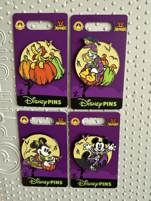 Disney Parks 2024 Halloween Pins - Lot Of 4 - Donald Minnie Mickey Pluto - Image 1 of 4
