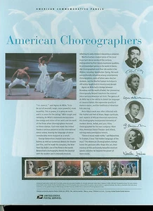 #3840-3843 37c Choreografen USPS 708 Gedenktafel - Bild 1 von 1