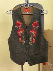 Kenzo Jungle vintage vest waistcoat floral flower print rare size M - Picture 1 of 6