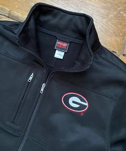 IMPRESSIVE Georgia Bulldogs Soft Shell Jacket Adult Medium Black Full Zip - Picture 1 of 4