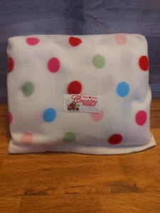 Country Rose Travel Blanket Foldaway Into Pillow, 68" Soft Material Polka Dots - Picture 1 of 4