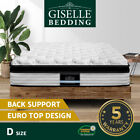 Giselle Bedding 31cm Mattress Euro Top Bed Pocket Spring Medium Firm Double