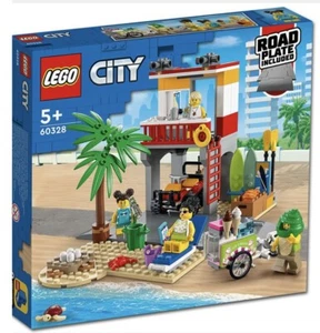 Lego City Beach Lifeguard Station Ice Cream Cart 211 Pieces 60328 New In Box - Picture 1 of 6