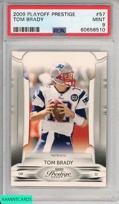 2009 PLAYOFF PRESTIGE TOM BRADY #57 NEW ENGLAND PATRIOTS PSA 9 MINT - Image 1 of 3
