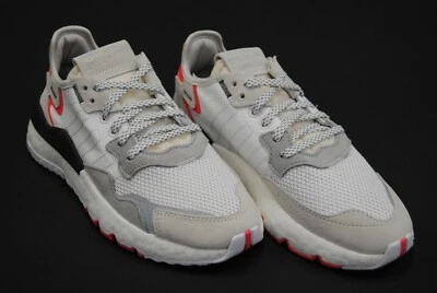 [G28044] 全新 KID'S ADIDAS 原装 NITE JOGGER J 水晶白色 SHOCK 红色 AK111 — 第 1/4 张图片