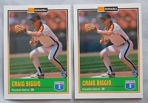 1993 Duracell Batteries Craig Biggio Astros Baseball Card (2) Cards - Picture 1 of 1