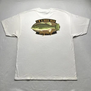 Vintage 90er Jahre Big Mouth Billy Bass Mann Angeln lustig Angler T-Shirt Gr. XL Get Reel - Bild 1 von 9