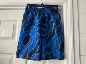 Under Armour Boys Swim Trunks Shorts Size 7 Youth Lined Blue Camo - Picture 1 of 4