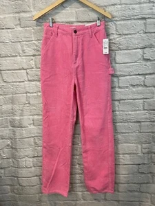 NEU Pacsun rosa Cord 90er BF Carpenter High Waist Hose Gr. 28 - Bild 1 von 8