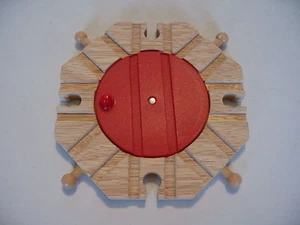 GIRADISCHI ~ 8 vie ~ per set binari treno in legno (adatto a Brio) ~ NUOVO imballato - Foto 1 di 3
