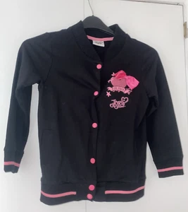 Jojo Siwa Jacket Varsity Baseball Kids Girls Age 8 Years Cardigan Black Bow - Picture 1 of 11
