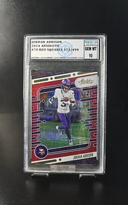 P10 Gem 10 2024 Absolute #70 Jordan Addison Red Squares /499 Minnesota Vikings - Foto 1 di 2