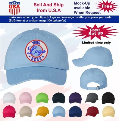 Personalized Custom Embroidered Baseball cap, golf, football,(text/logo) - Image 1 of 4