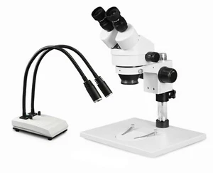 Microscopio estéreo con zoom binocular Parco Scientific 7X-45X con luz LED doble - Imagen 1 de 4