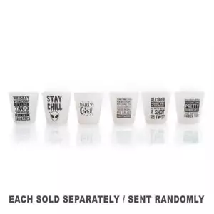 Glow-in-the-Dark Silicone Party Shot Glass with 12 Different Cheeky Designs - Picture 1 of 2