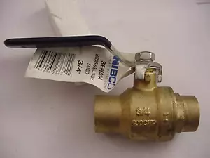 Válvula de bola de latón Nibco 3/4" soldadura hembra SFP600A envío día de compra - Imagen 1 de 5