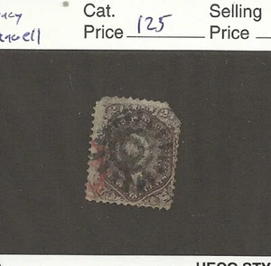US # 70, 24 cent brown lilac, red +fancy bullseye cancellation! 1862, cv $365 - Picture 1 of 2