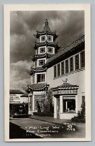 Los Angeles California Mei Ling Way Chinatown Real Photo Postcard RPPC 1950s - Picture 1 of 2