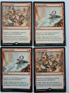 MAGIC THE GATHERING : 4x Daragon Fodder ... Dragon of Tarkir ... Comm ... NM- - Picture 1 of 1