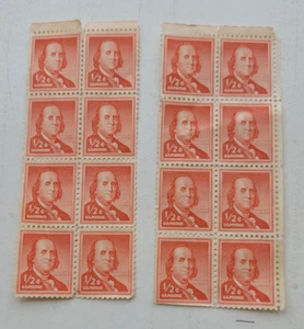 Set of 16 stamps - Scott 1030 - 1/2 cent - Benjamin Franklin - 1955 - Picture 1 of 1