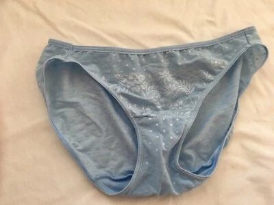 Bikini Barely There azul-gris ropa interior de nailon talla mediana estilo # 4103 nuevo sin etiquetas Foto 1 de 4