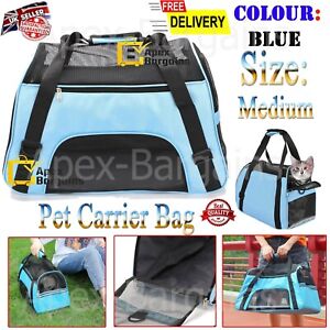 Pet Carrier Bag AVC Soft Fabric Folding Dog Cat Puppy Travel Carry Cage - Medium