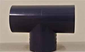 1 Zoll gerades T-Stück Muffe Verbinder ERA Sch 80 PVC, 2er Set - Bild 1 von 2