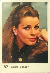VINTAGE MELO ACTORS & SINGERS TRADING CARD #182 SENTA BERGER GREEK RARE 