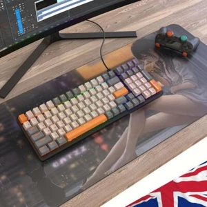 K3 Gaming Keyboard Red/Blue Switch 100 Keys Gaming Wired Keyboard Wired Russian - Picture 1 of 11
