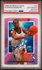 Stephon Marbury 1996 Skybox E-X2000 Signed Rookie Card #42 Auto PSA 9 81970134 - Picture 1 of 1